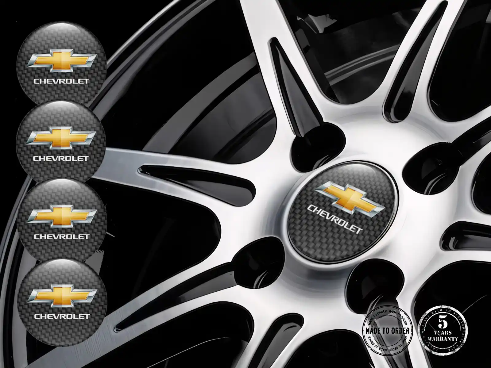 Chevrolet  Radaufkleber Ausgabe Premium Epoxy-Labels